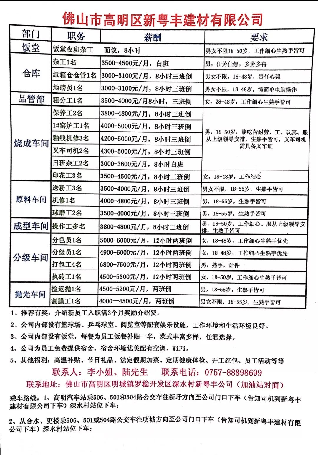 广州新塘招聘信息全面概览