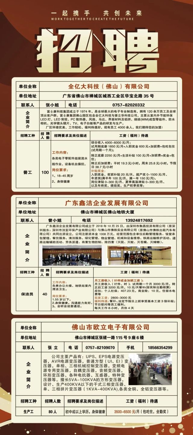 佛山南海官窑最新招聘启事，开启温馨职业旅程