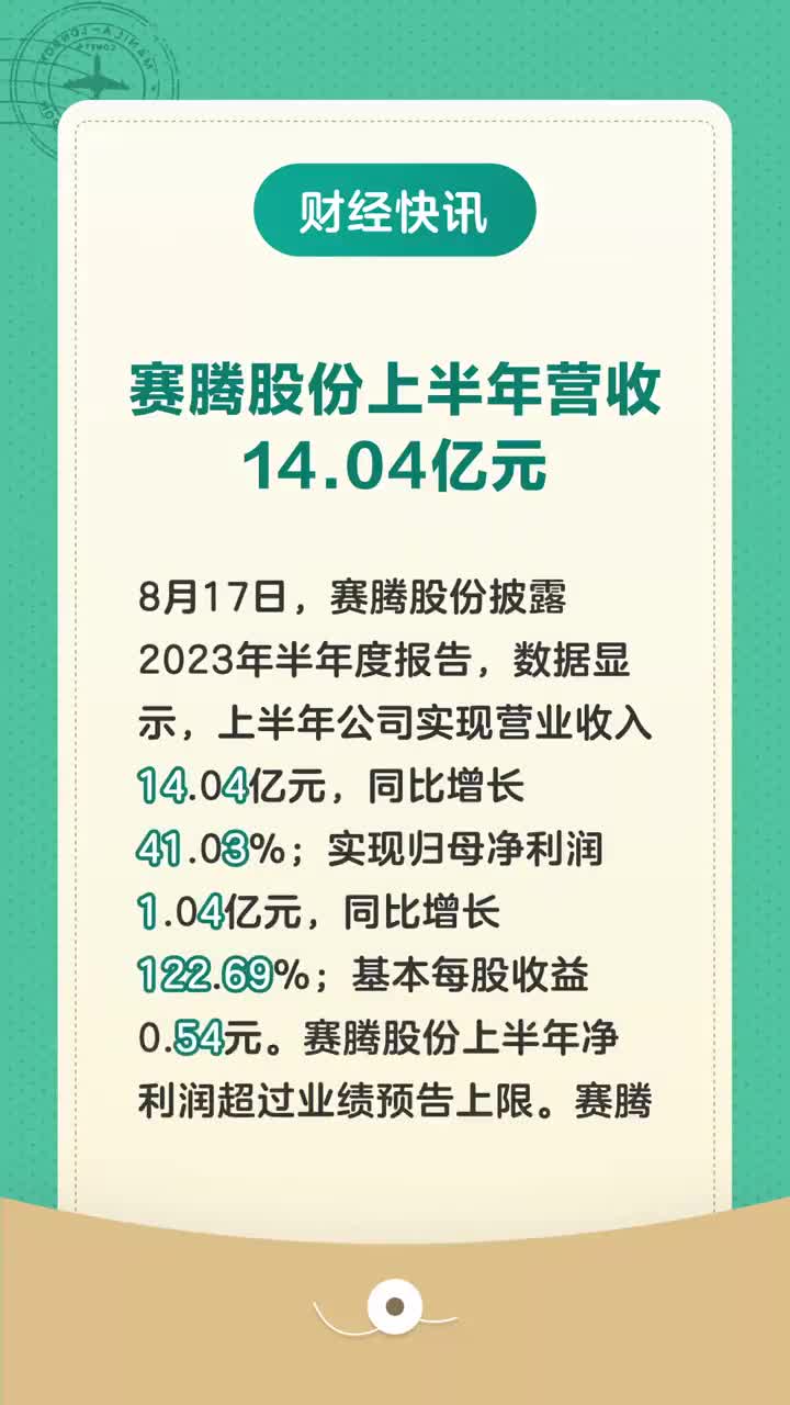 赛腾股票，投资新焦点热议