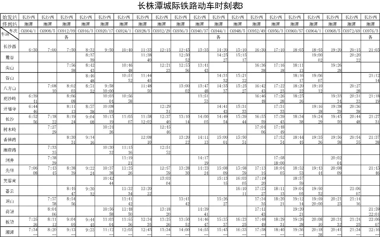 长株潭城铁最新时刻表发布，影响与观点分析